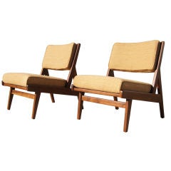 Pair of U.431 Low Side Lounge Chairs by Jens Risom
