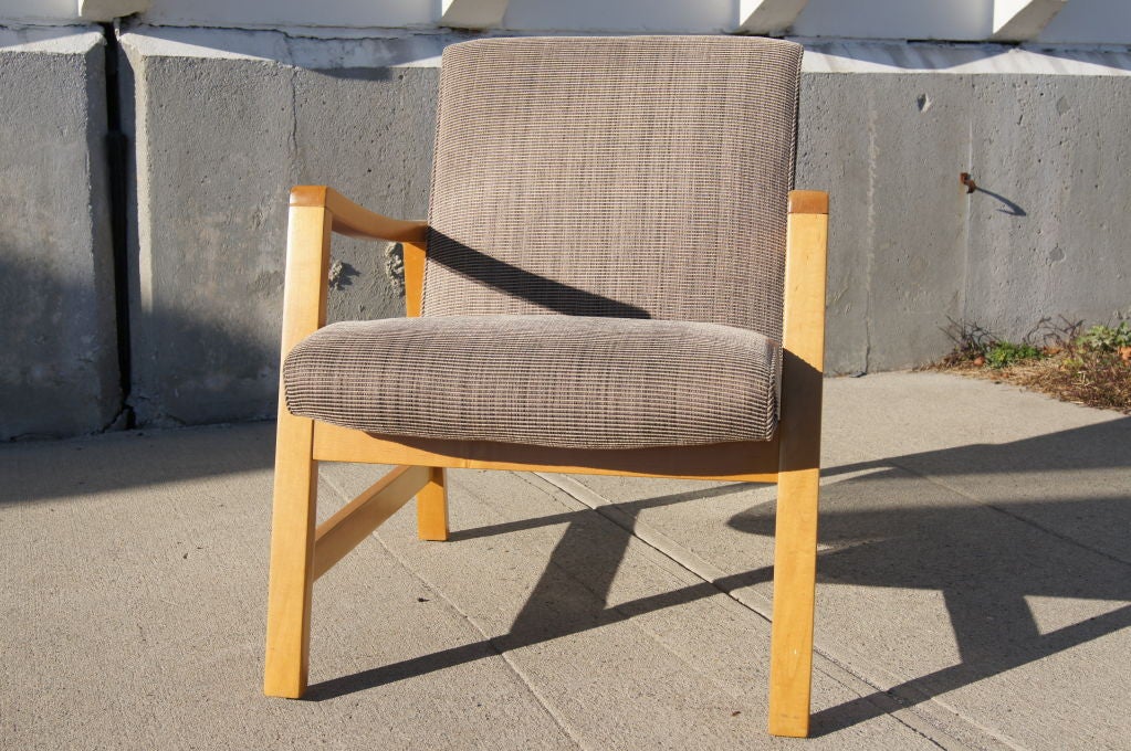 Mid-Century Modern Early Birch Armchair by Jens Risom for Knoll