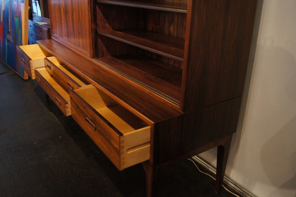 Mid-20th Century Large Rosewood Buffet or Sideboard by Severin Hansen Jr