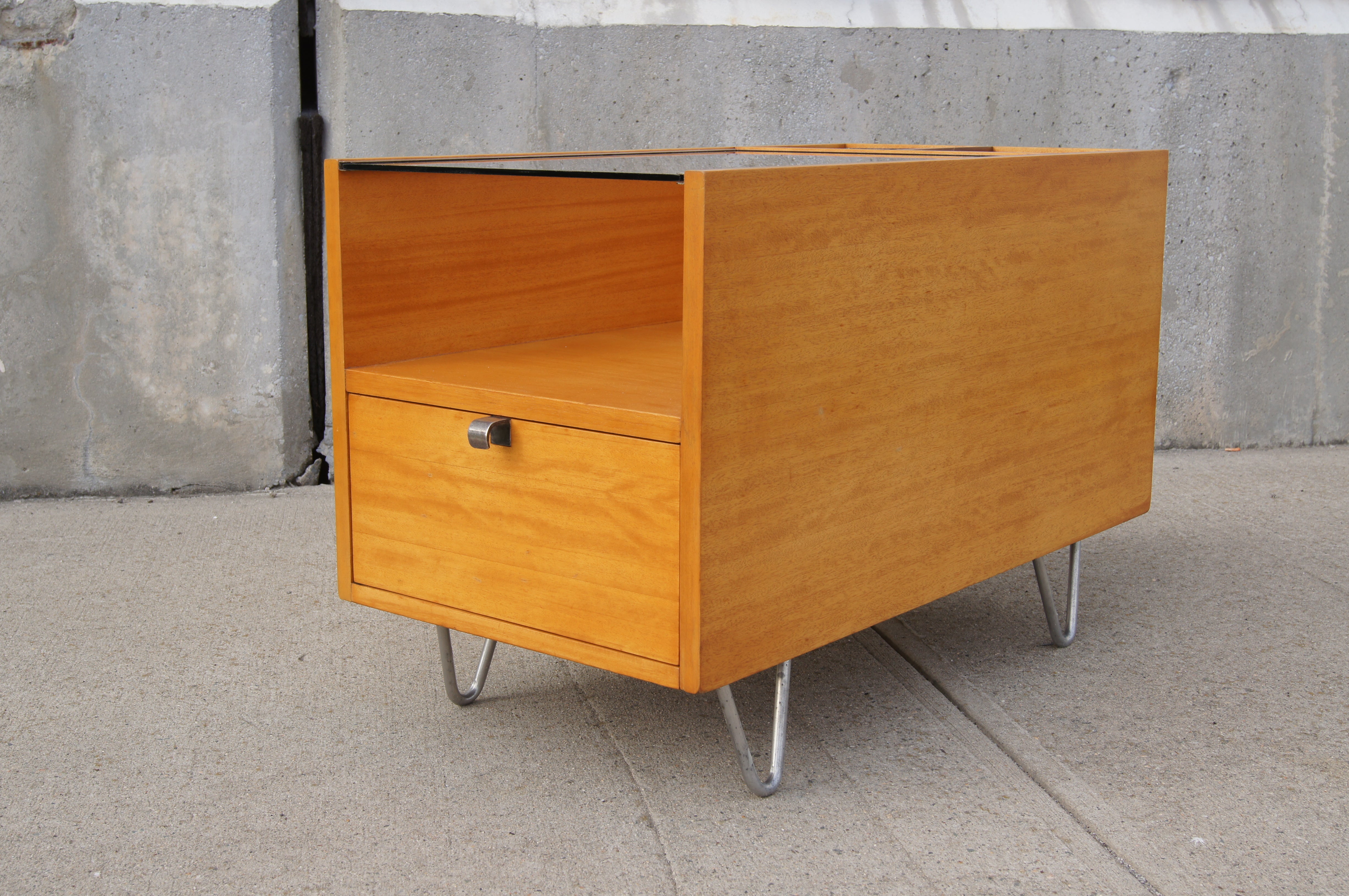 Rare Hairpin Leg Side Table with Planters by George Nelson for Herman Miller