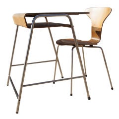 Child's Desk and Chair By Arne Jacobsen