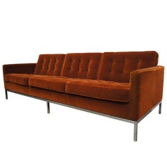 Three Seater Sofa in Mohair by Florence Knoll