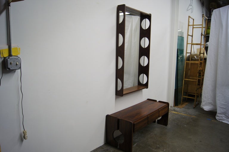 Norwegian Rosewood Console Table with Mirror 2