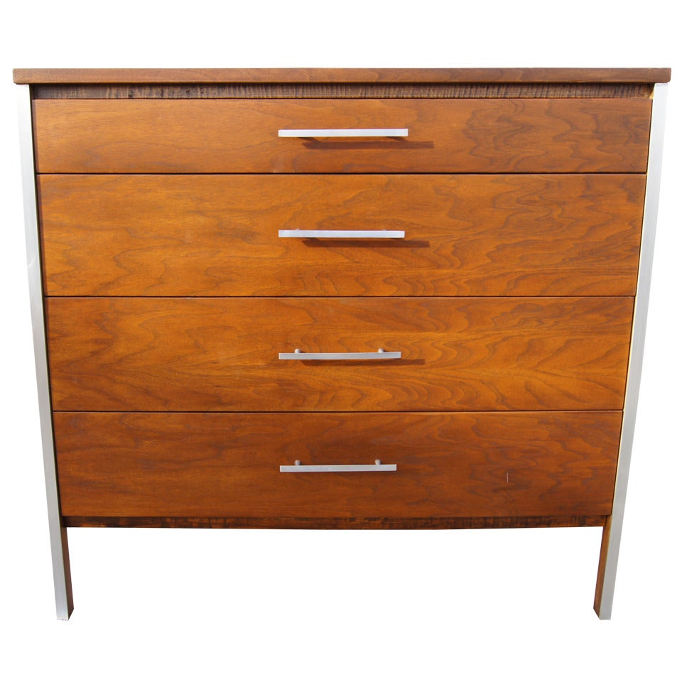 Four-Drawer Walnut Dresser by Paul McCobb for Calvin Furniture