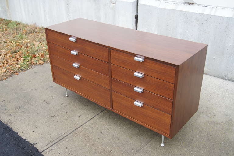 Mid-Century Modern Large Walnut Dresser by George Nelson for Herman Miller