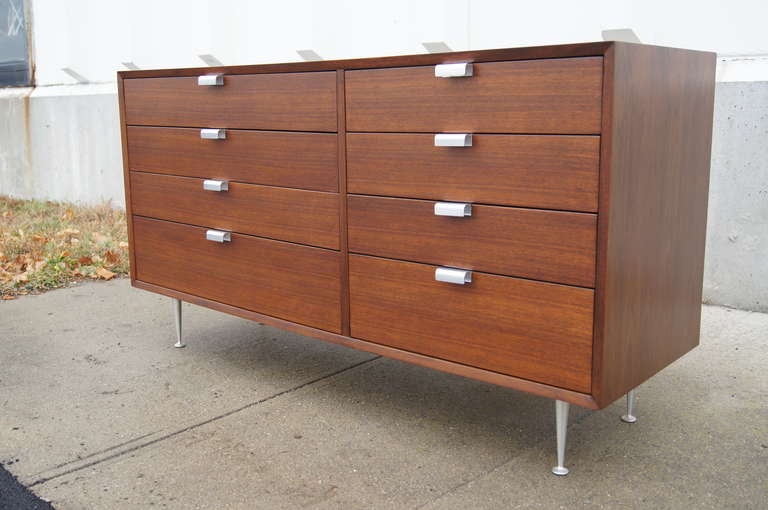 American Large Walnut Dresser by George Nelson for Herman Miller