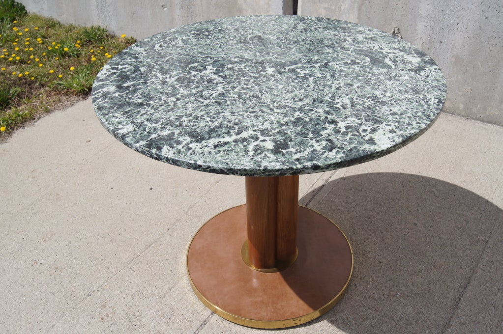 Mid-Century Modern Marble Pedestal Table by Edward Wormley for Dunbar