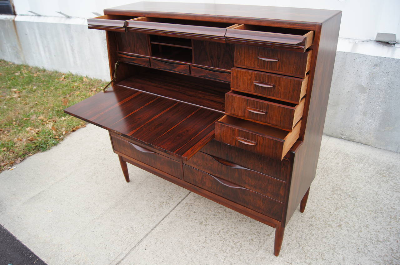 Rosewood Secretaire Desk by Ib Kofod-Larsen In Excellent Condition In Dorchester, MA