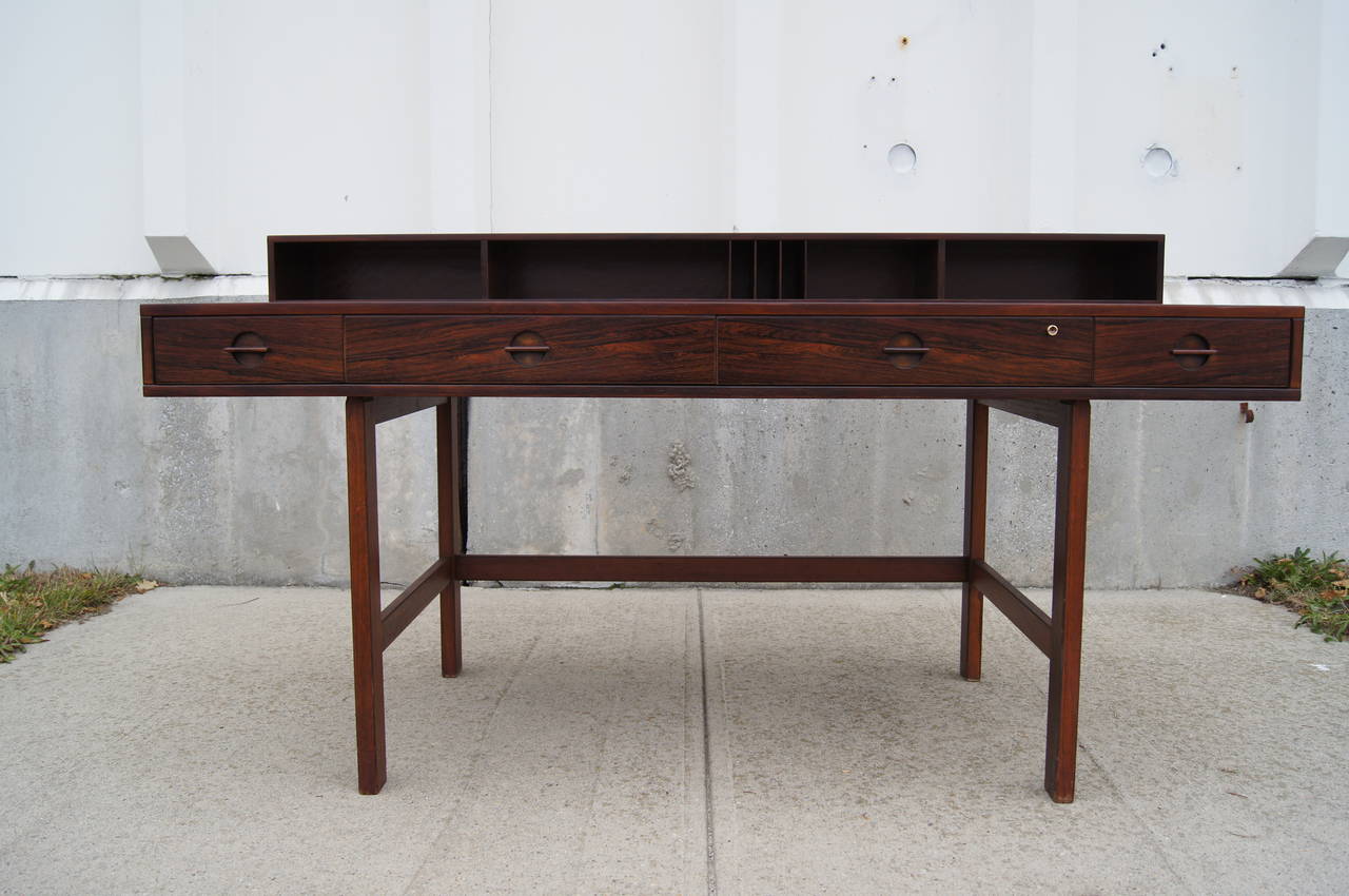 Scandinavian Modern Rosewood Flip-Top Desk by Peter Løvig Nielsen