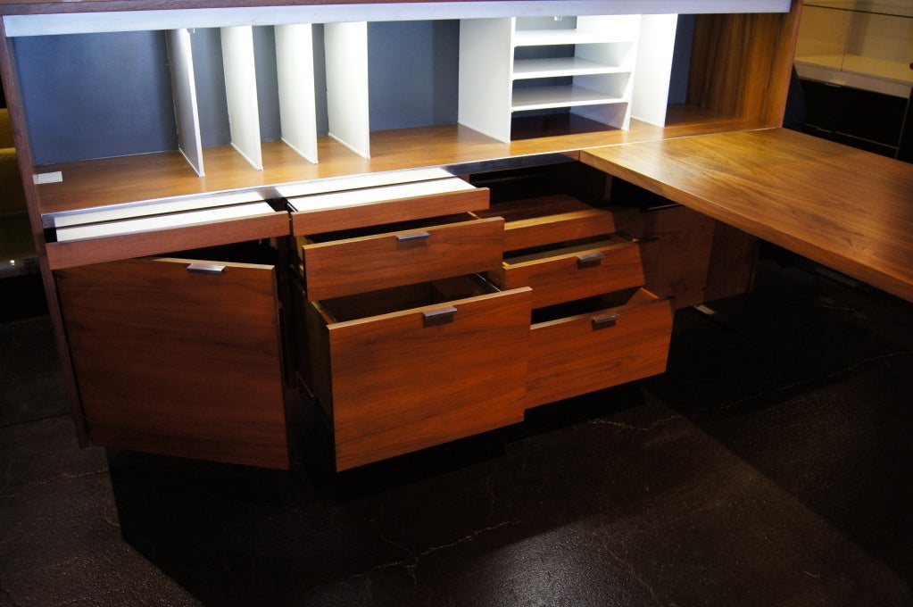 American L Shaped Desk and Credenza by George Nelson for Herman Miller