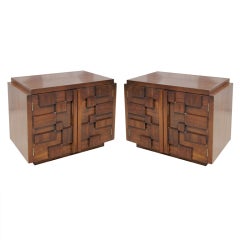 Pair of Nightstands from the Mosaic Series by Lane