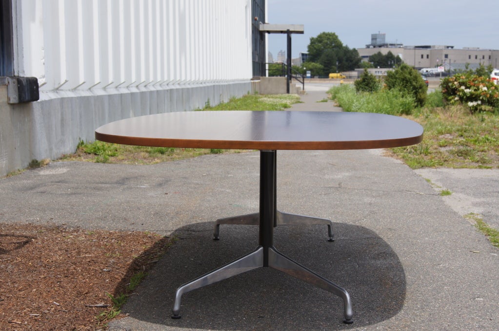 Walnut Aluminum Group Conference Table by Eames for Herman Miller
