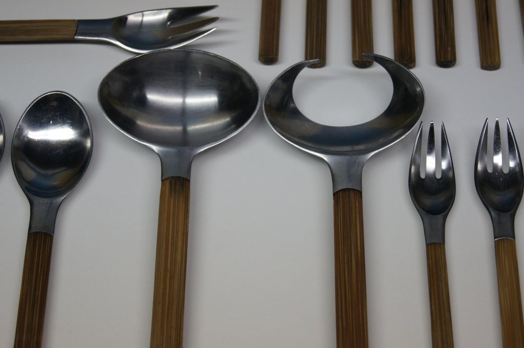 46 Piece Set of Toke Flatware by Jens Quistgaard for Dansk In Excellent Condition In Dorchester, MA