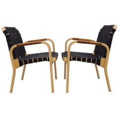 Pair of Model 45 Armchairs by Alvar Aalto for Artek