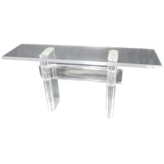 Lucite Console Table by Karl Springer