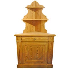 Pitch Pine Corner Cabinet 11