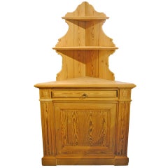 Pitch Pine Corner Cabinet