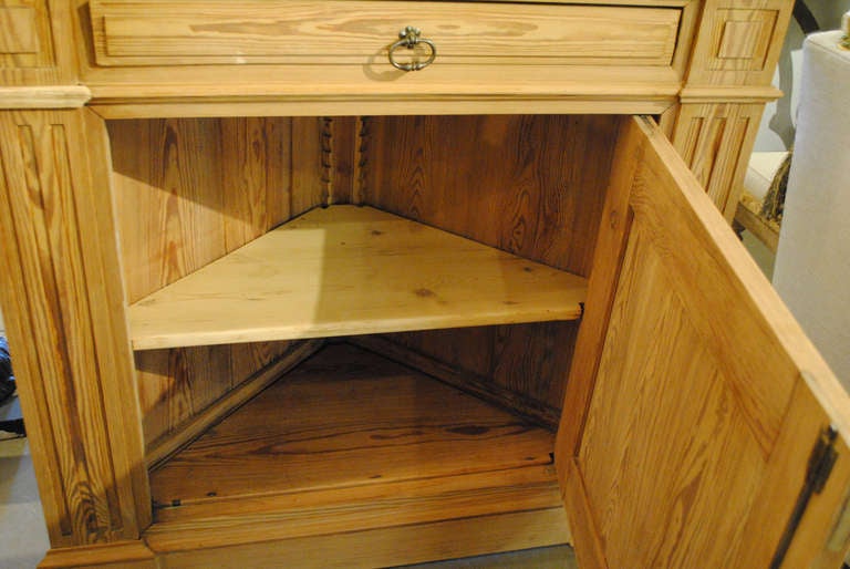 Pitch Pine Corner Cabinet 2