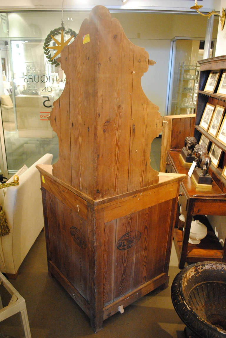 19th Century Pitch Pine Corner Cabinet