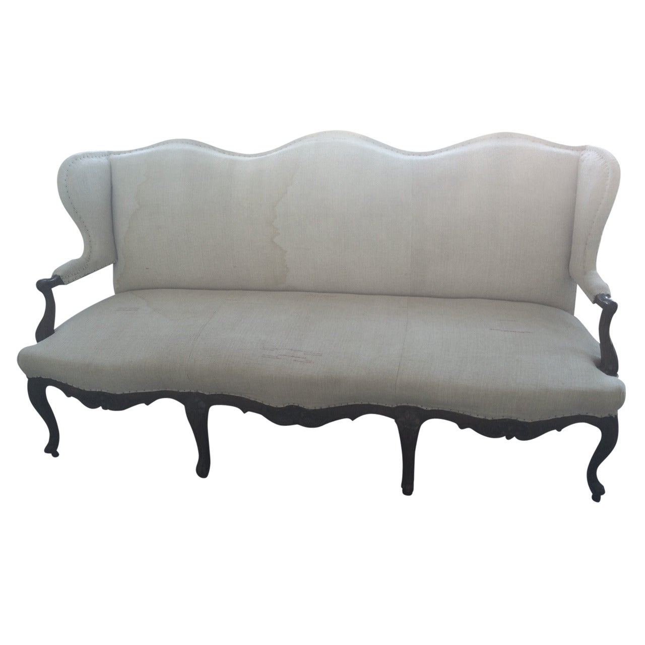 18th Century, French, Louis XV Sofa For Sale