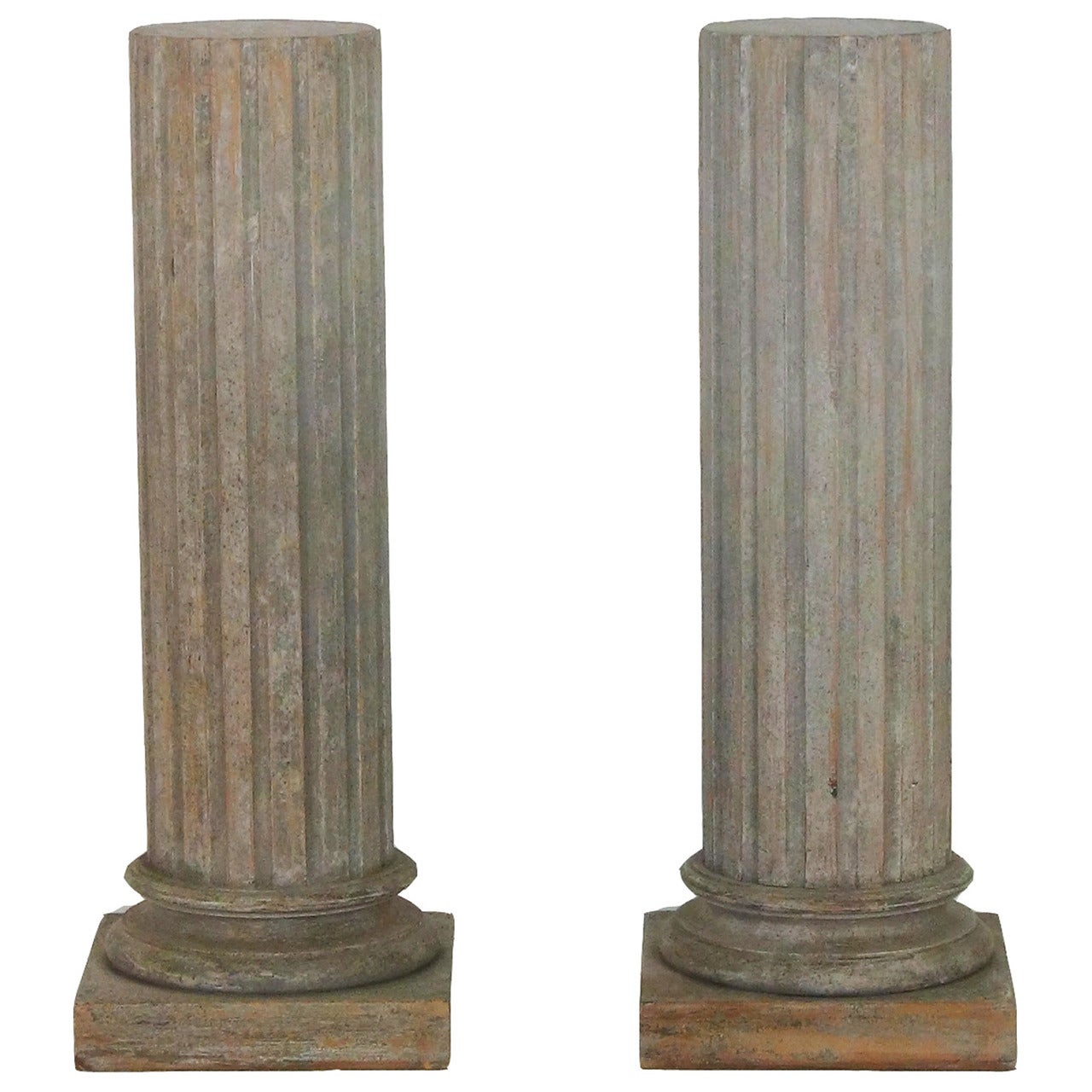 Pair of Gustavian Wooden Pedestals