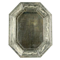 Antiqued Glass Venetian Mirror