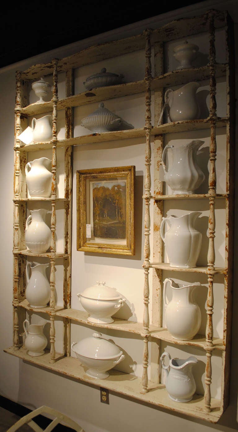French Painted Bistro Shelves, circa 1900