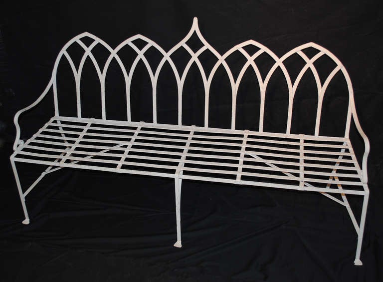 Gothic Iron Garden Furniture In Excellent Condition In Boston, MA