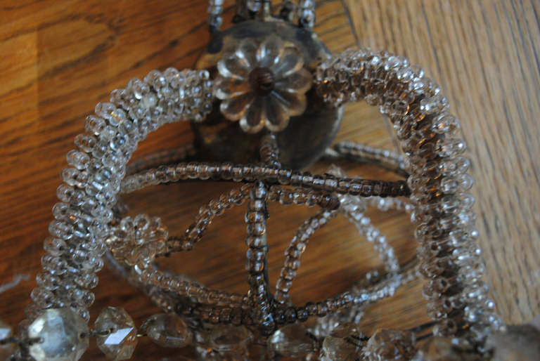 20th Century Pair of Crystal Wall Sconces