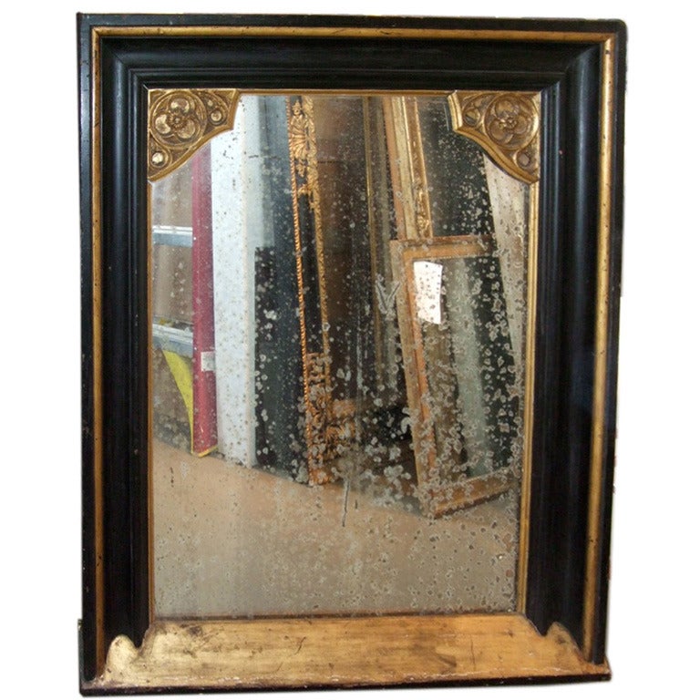 Napoleon III Ebonized and Gilt Framed Mirror