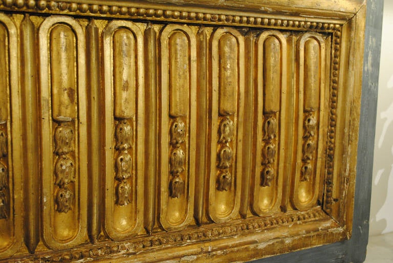 Period Louis XVI Paint and Gilt Mirror In Good Condition For Sale In Boston, MA