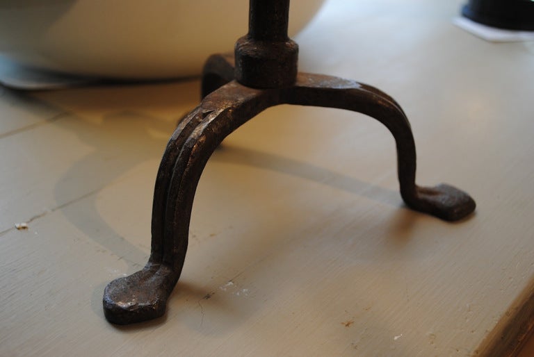 18th Century Wrought Iron Pricket Candlestick 2
