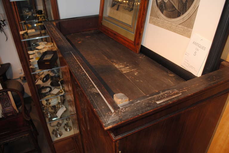 18th Century and Earlier Linen Press Three Drawer Stand