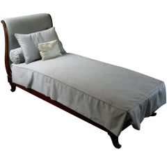 19th Century Upholstered Recamier Chaise 2