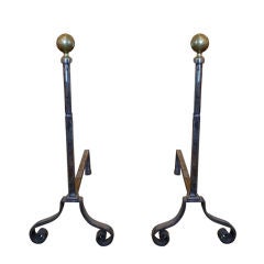 Pair of tall andirons