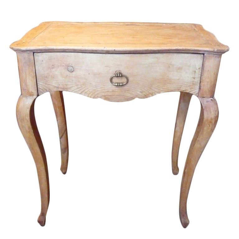 Pine cabriole leg side table at 1stDibs