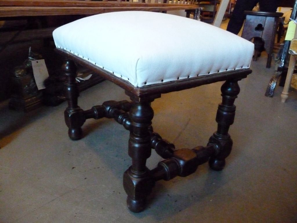 French Turned oak stool