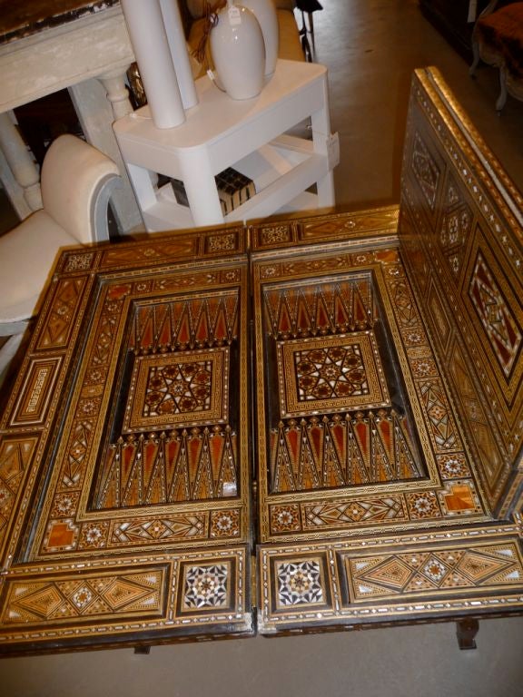 Inlaid Mother of Pearl Syrian Game Table 2