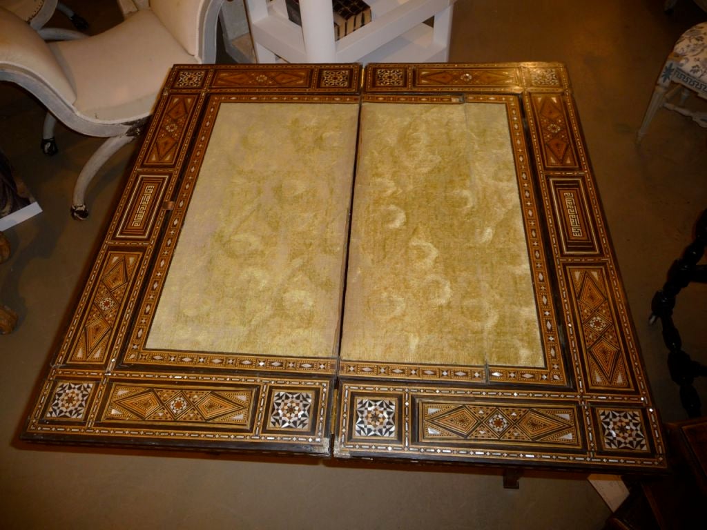 Mother-of-Pearl Inlaid Mother of Pearl Syrian Game Table