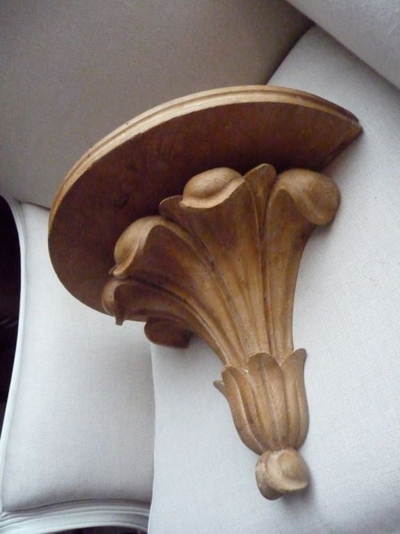 French 19th Century Carved Pine Wall Bracket For Sale