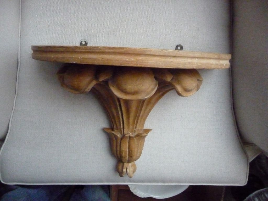 19th Century Carved Pine Wall Bracket For Sale 3