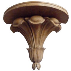 19th Century Carved Pine Wall Bracket