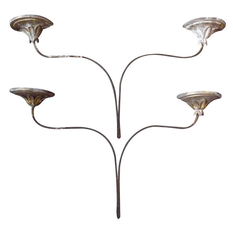 Pair of 18th C wall brackets