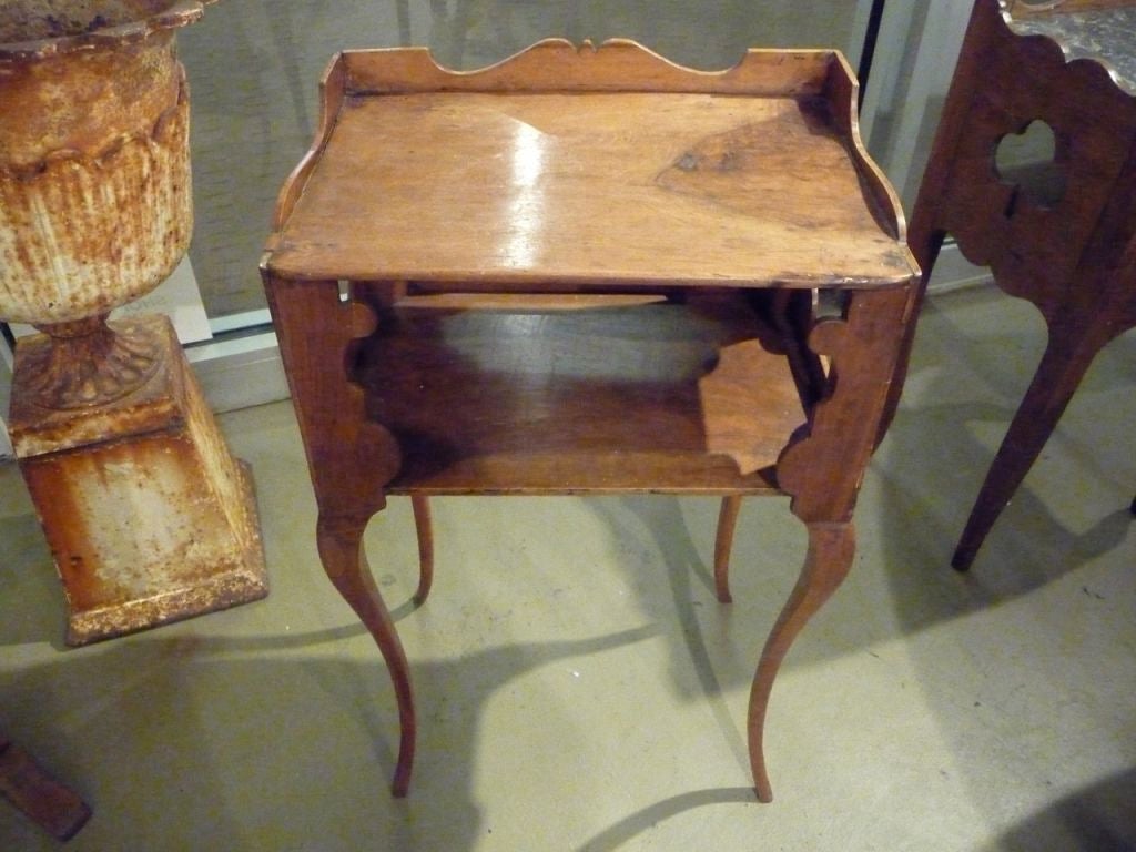 Chevet Table With Cabriole Legs