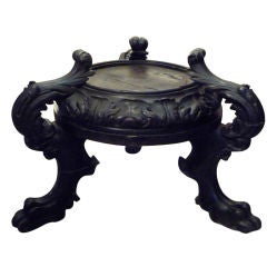 Carved Base Table with Claw Feet