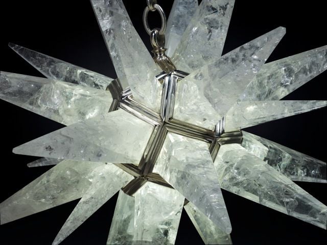 Contemporary Rock Crystal Star Light For Sale