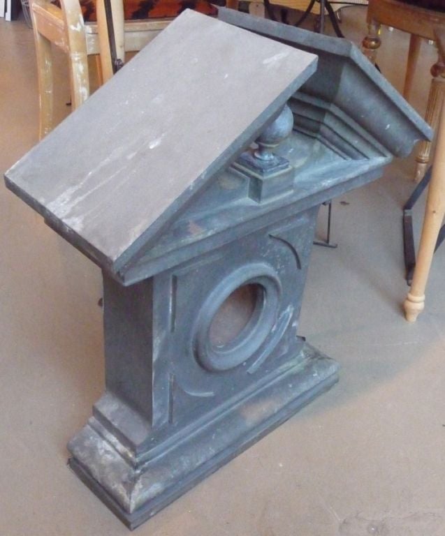 19th Century WallMounted Zinc Pediment For Sale at 1stDibs