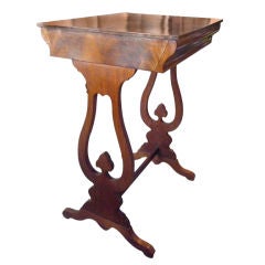 Lyre base side table