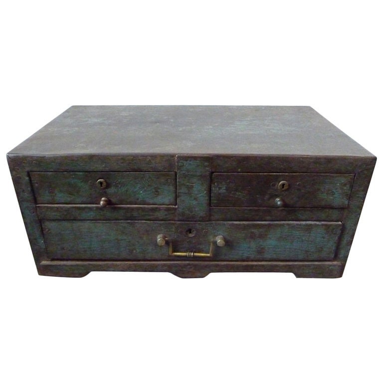 19th Century, Metal Coffer For Sale