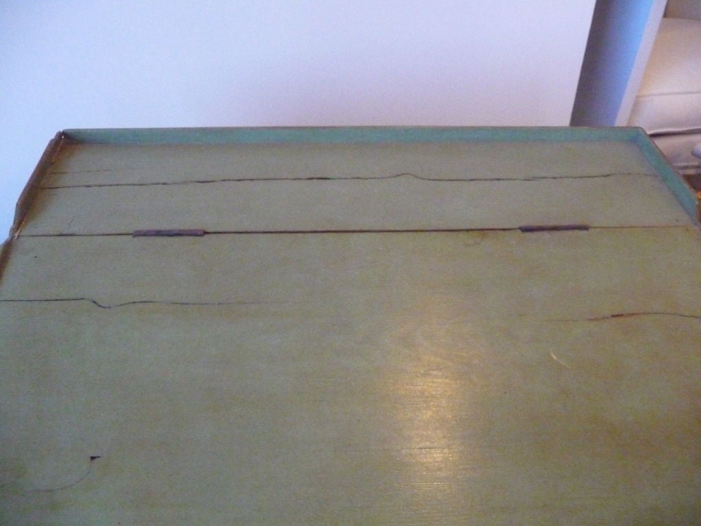 Paint Green Slant Top Scribes Desk For Sale